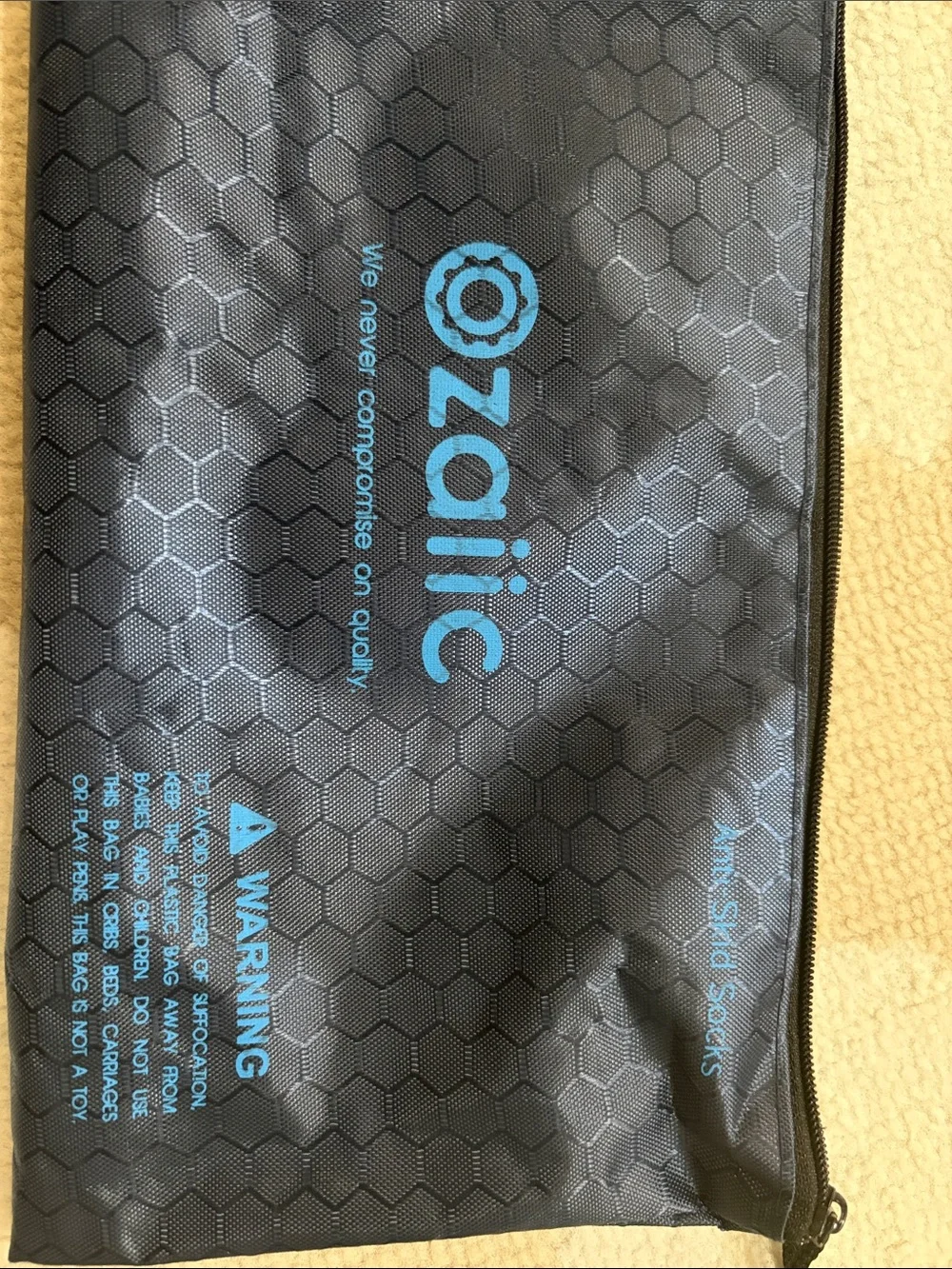 Men's Non-Slip Athletic Socks - Black, Charcoal, Light Gray (3-Pack)